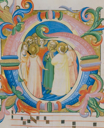 Gruppe von Heiligen, illustrierte Miniatur in einem Messbuch (ca. 9, verso) von Fra Angelico